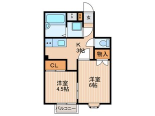 ニュ－シビックハイムの物件間取画像